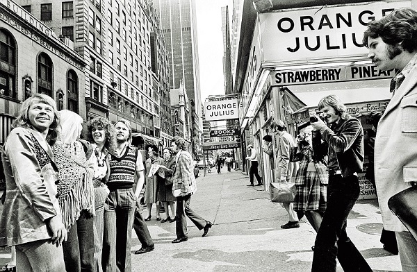 ABBA en Nueva York, durante su primer viaje promocional a Estados Unidos, septiembre de 1974