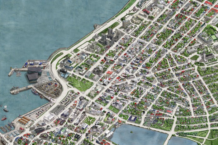 reykjavík Center Map - Hemisferio Boreal